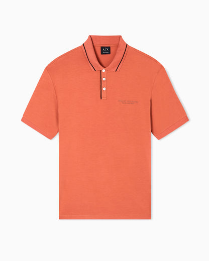 Polo shirt in stretch cotton with contrast trim Essential
