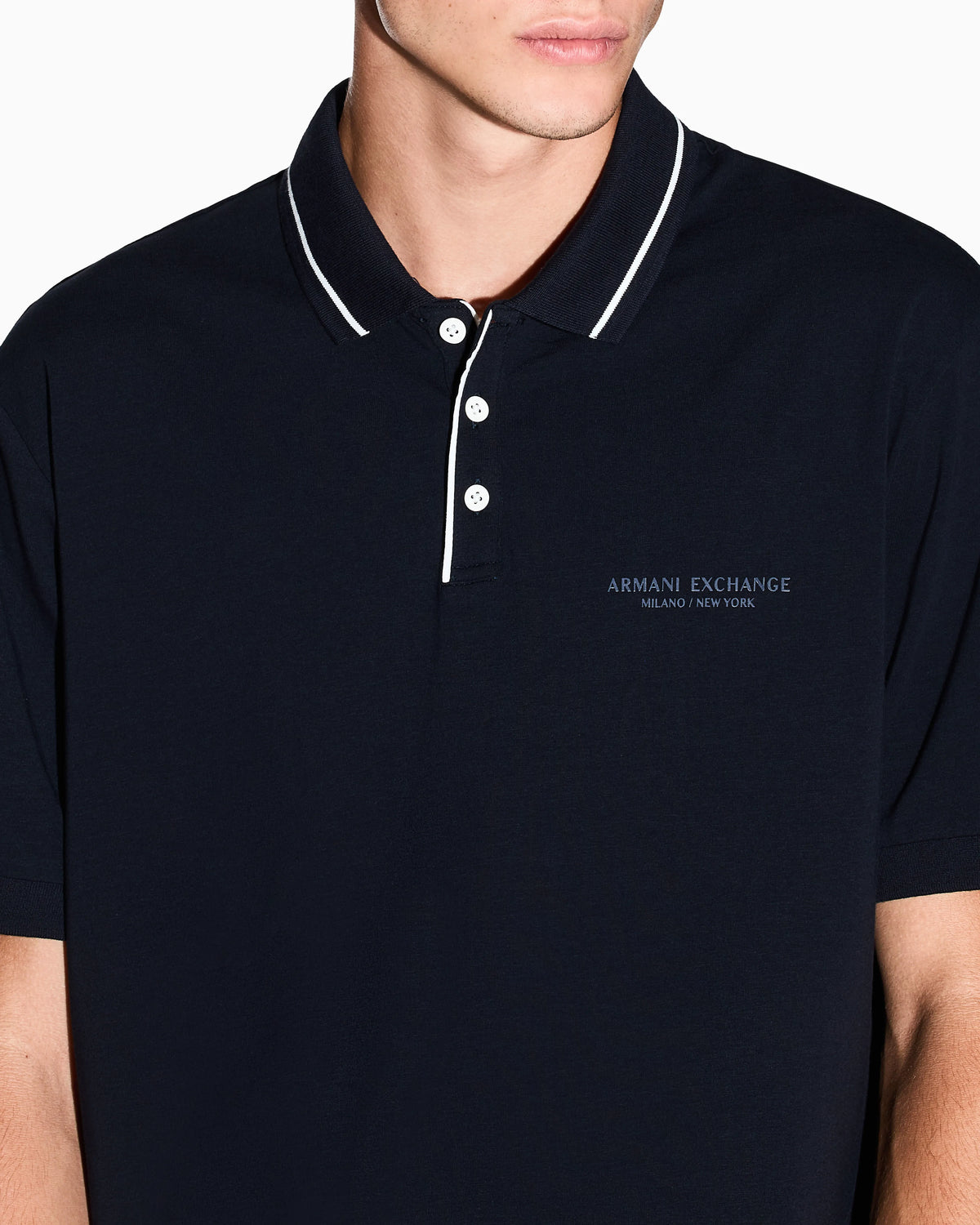Polo shirt in stretch cotton with contrast trim Essential