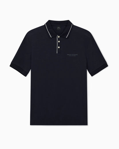 Polo shirt in stretch cotton with contrast trim Essential
