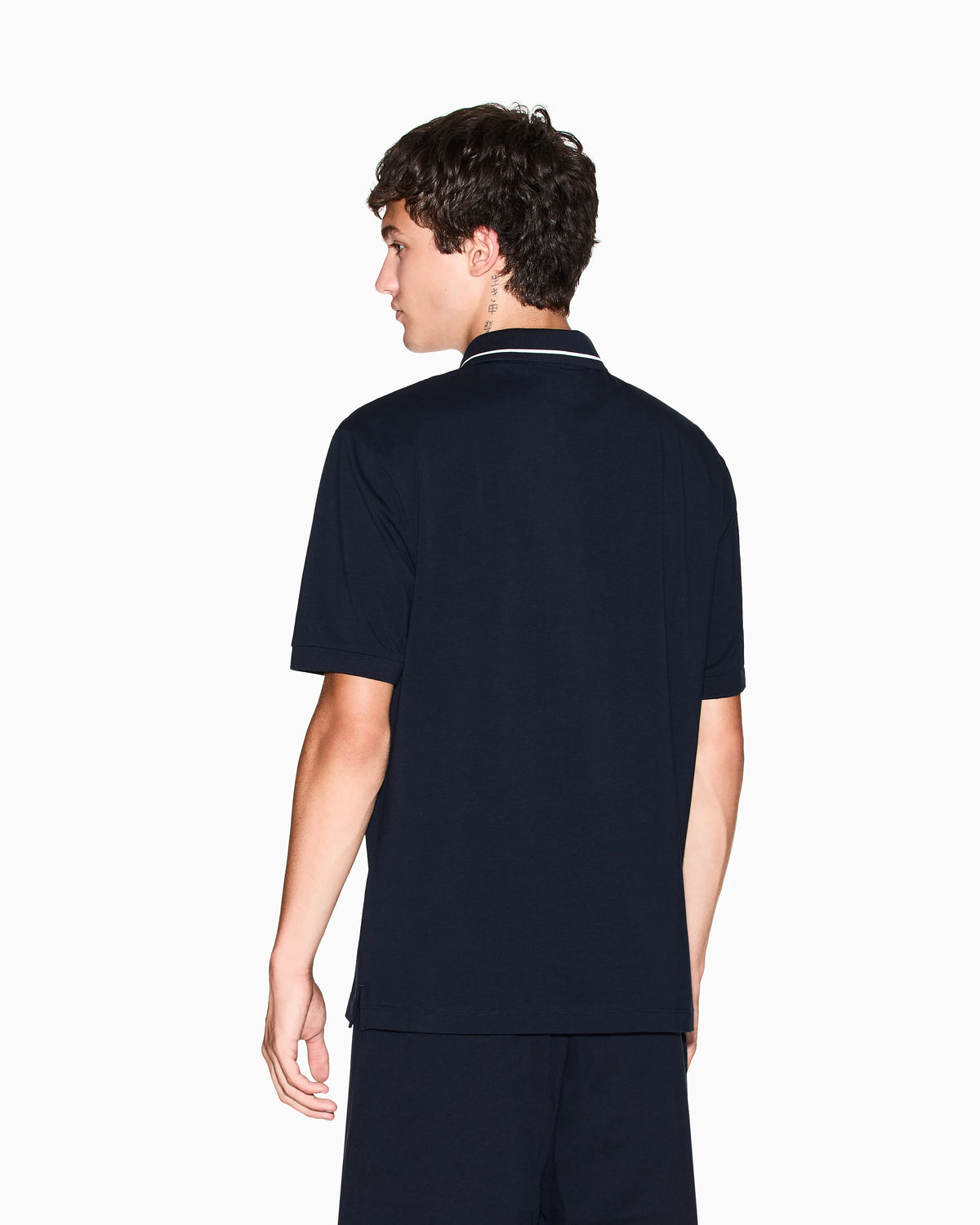 Polo shirt in stretch cotton with contrast trim Essential