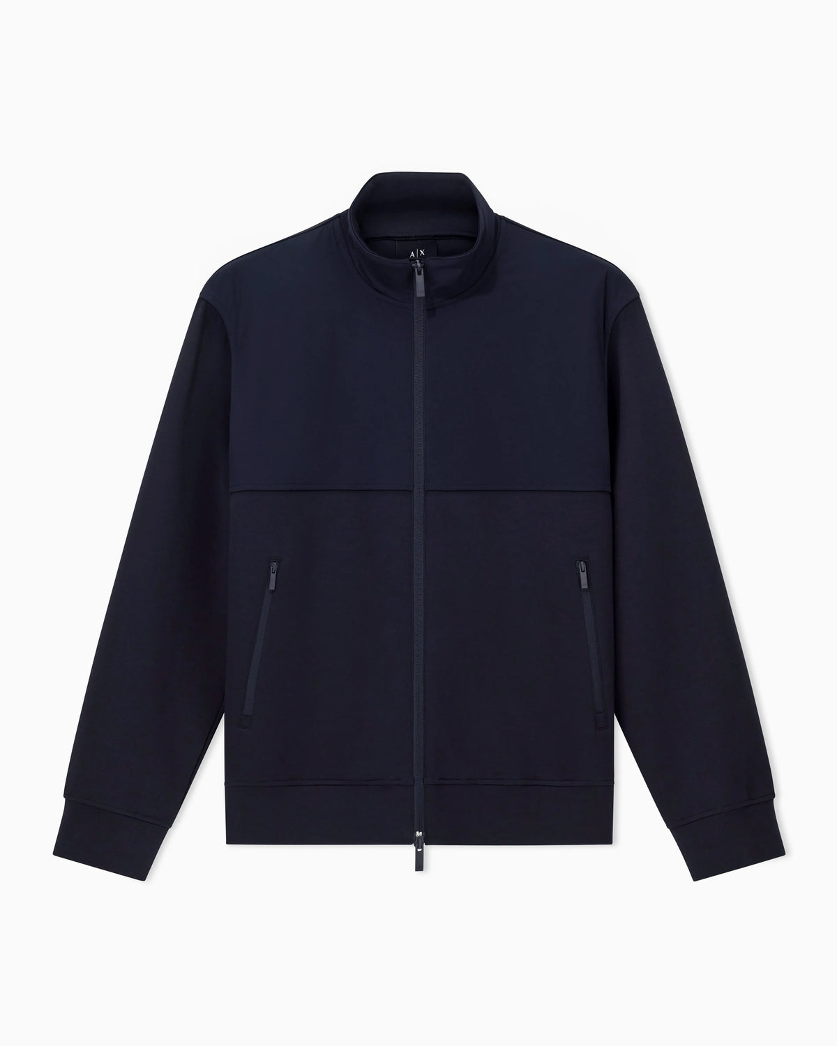 Track jacket in stretch cotton with a high collar Essential