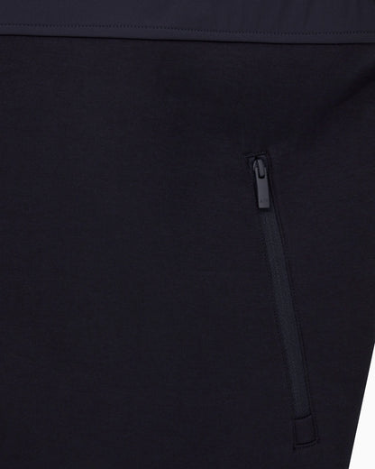 Full-zip vest in stretch cotton with a high collar Essential