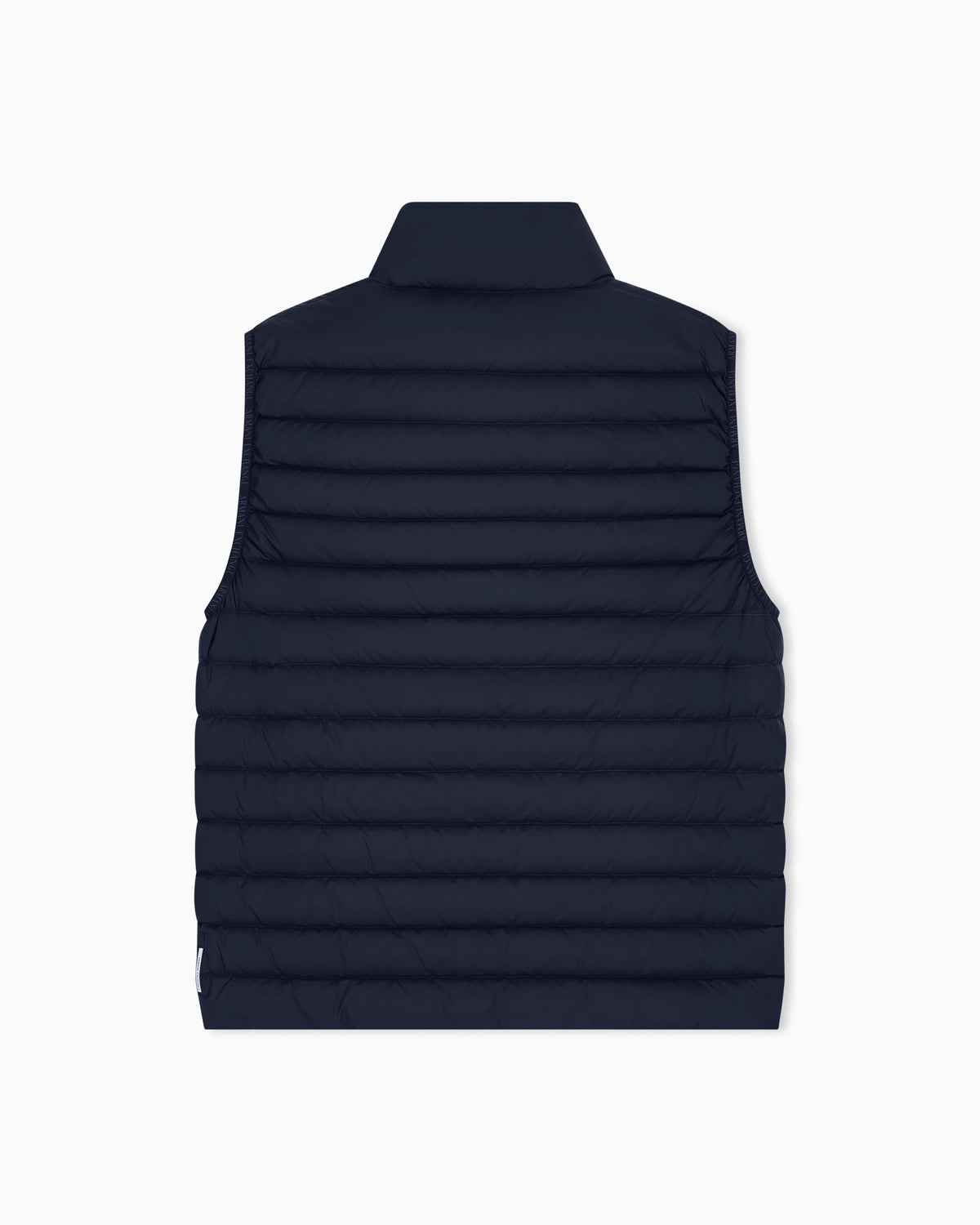 Quilted full-zip down vest with a high collar Essential