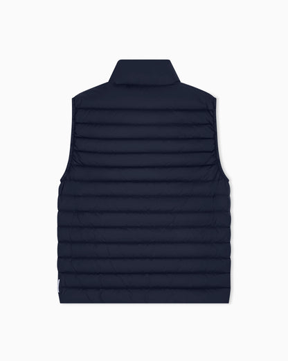 Quilted full-zip down vest with a high collar Essential