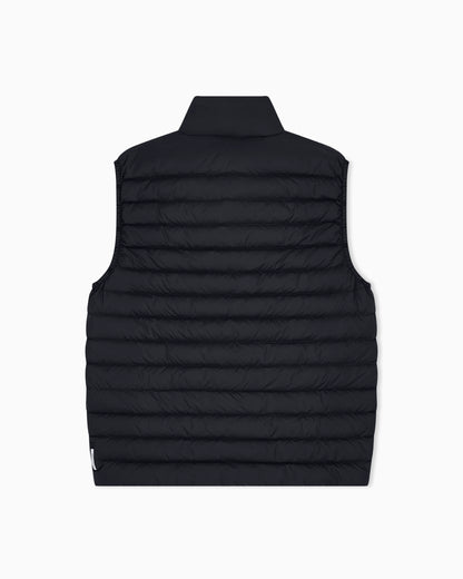 Quilted full-zip down vest with a high collar Essential