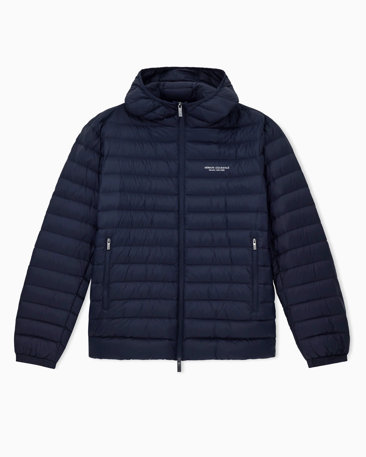 Quilted nylon down puffer jacket with hood Essential