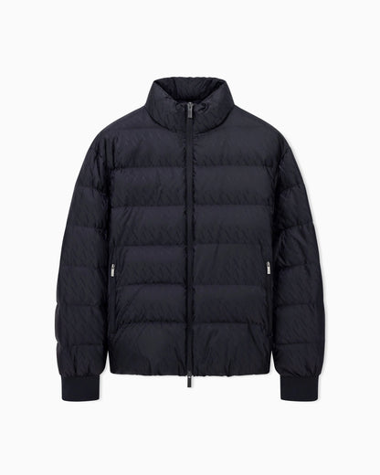 Quilted and warm jacket in a nylon jacquard Essential