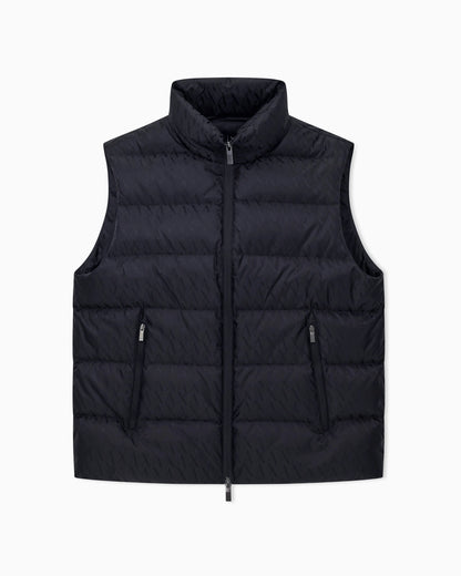 Sleeveless top  in padded jacquard nylon