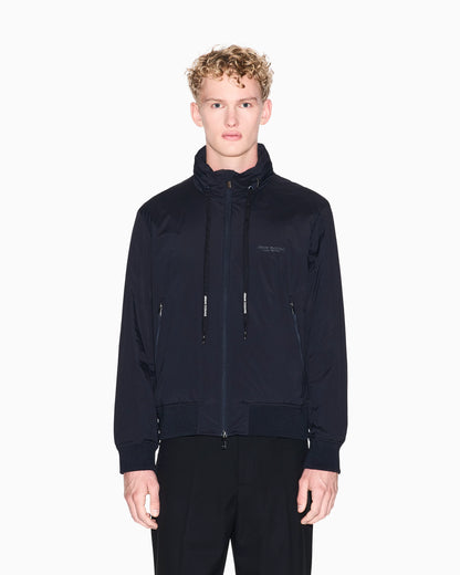 Stretch nylon bomber jacket with high collar Essential