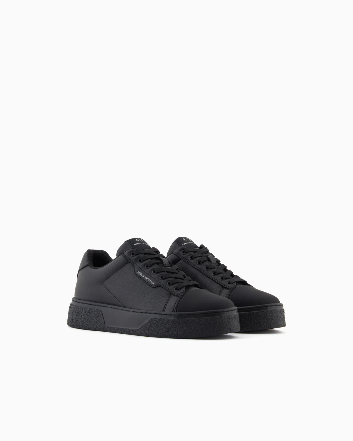 Faux leather lace up platform sneaker
