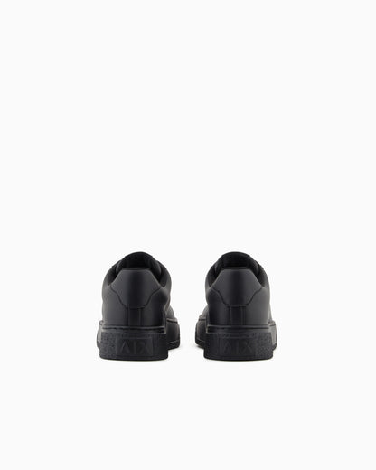 Faux leather lace up platform sneaker
