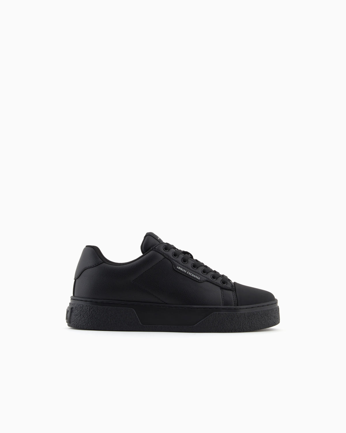 Faux leather lace up platform sneaker