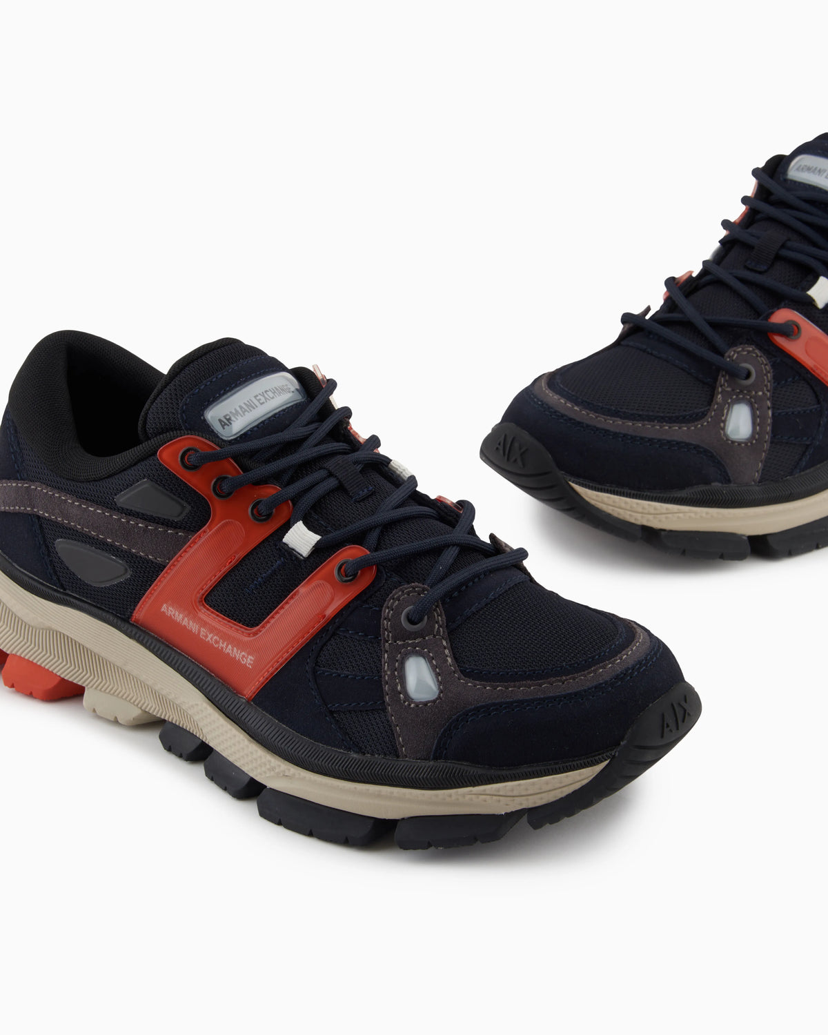 Urban Suede Mesh Sneakers with Technical Details