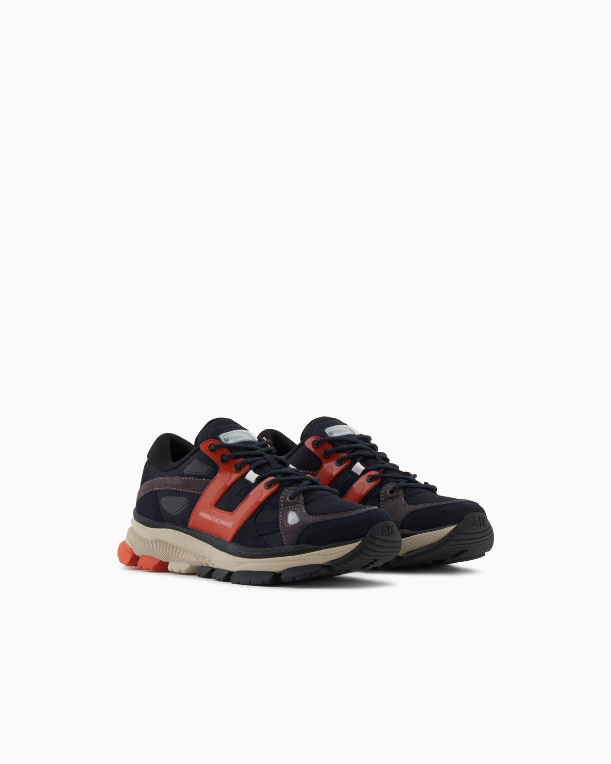 Urban Suede Mesh Sneakers with Technical Details