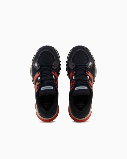 Urban Suede Mesh Sneakers with Technical Details
