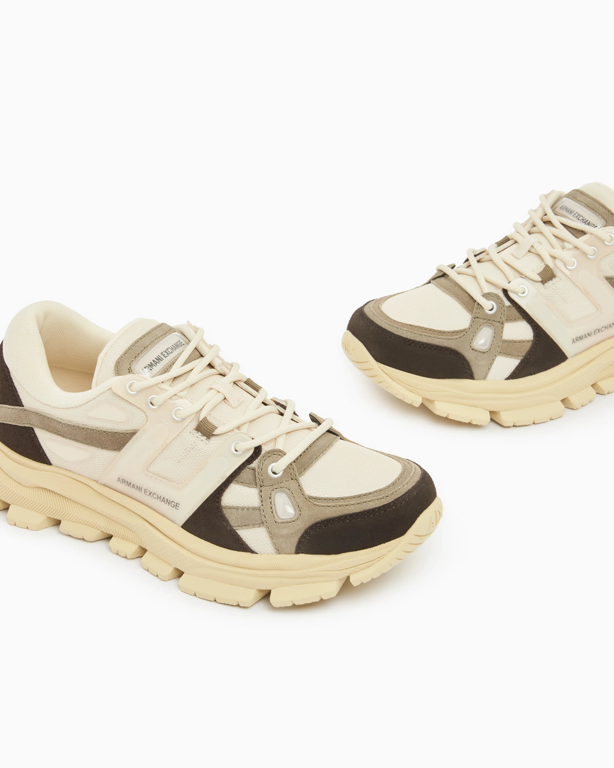 Urban Suede Mesh Sneakers with Technical Details