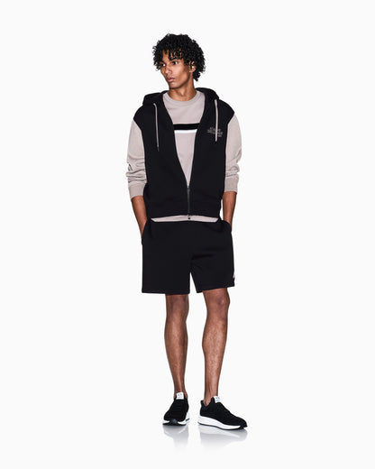 Bonded Stretch Cotton Zip-Up Sweatshirt