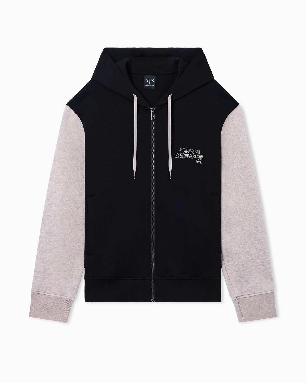 Bonded Stretch Cotton Zip-Up Sweatshirt