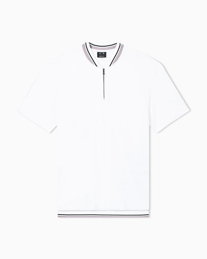 Regular fit cotton pique polo shirt