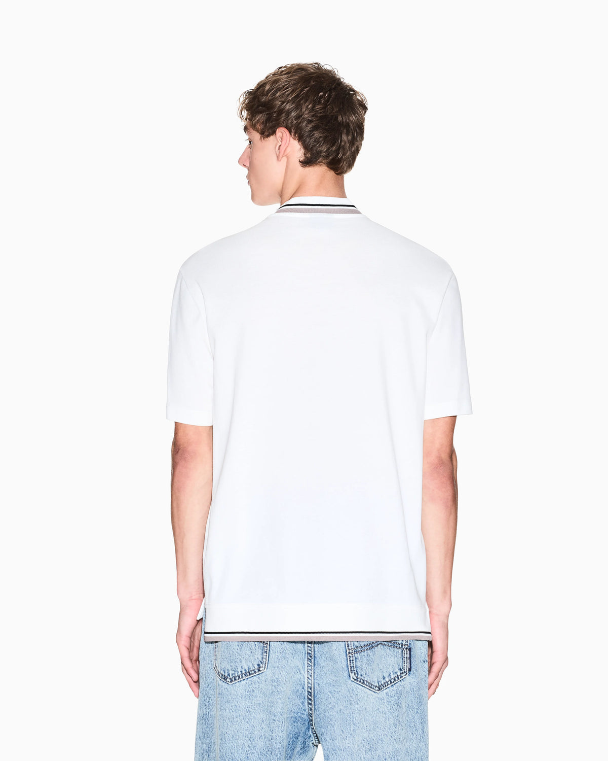 Regular fit cotton pique polo shirt
