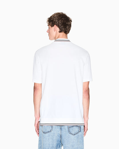 Regular fit cotton pique polo shirt