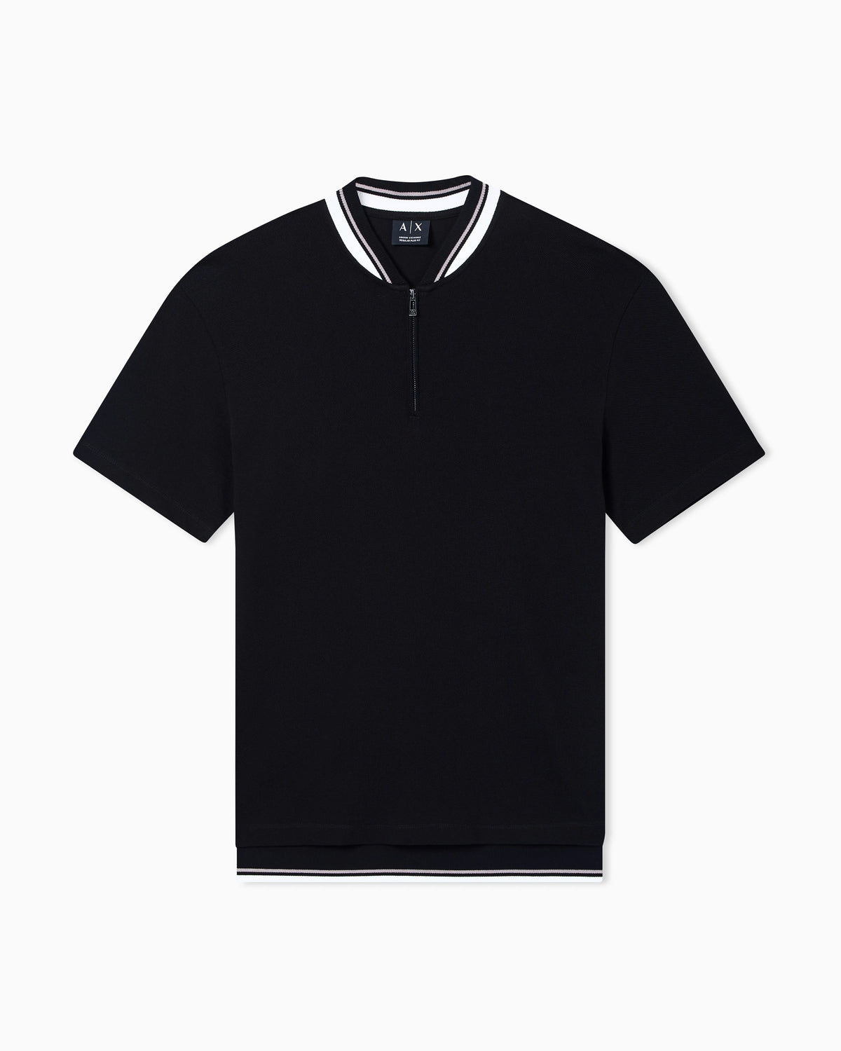 Regular fit cotton pique polo shirt