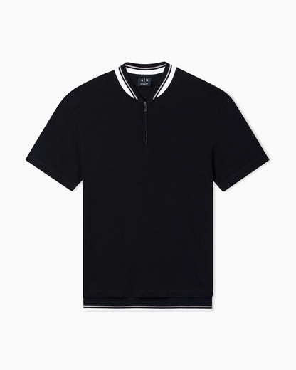 Regular fit cotton pique polo shirt