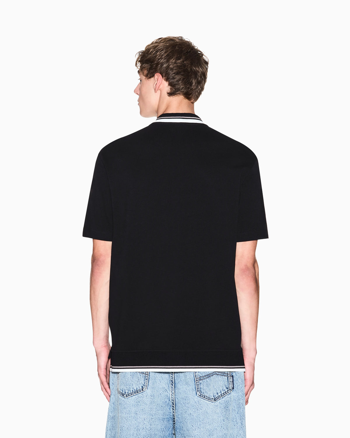 Regular fit cotton pique polo shirt
