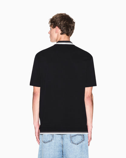 Regular fit cotton pique polo shirt