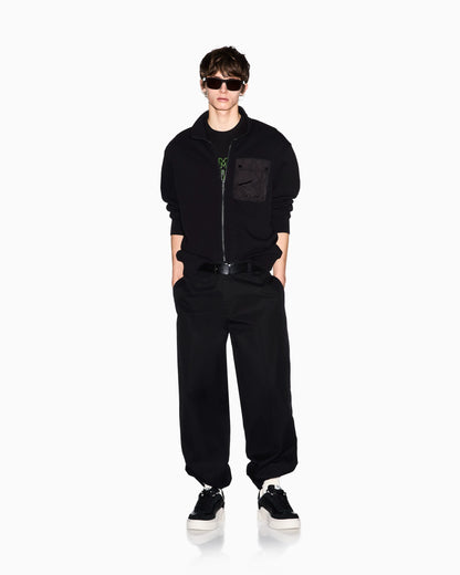 Full-zip sweatshirt with chest pocket