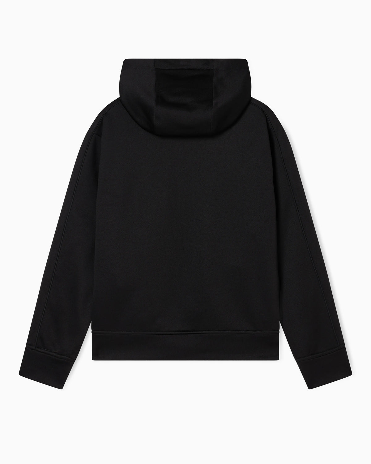 Zip-up hoodie with gold patch