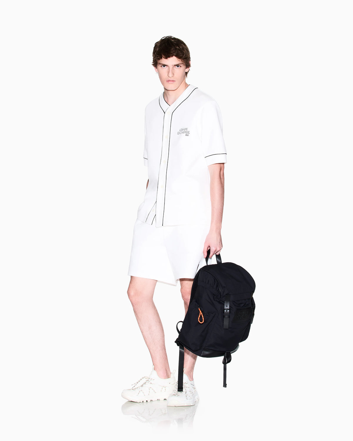 Cotton Bermuda shorts with side logo