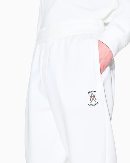 Jogger pants with metal logo