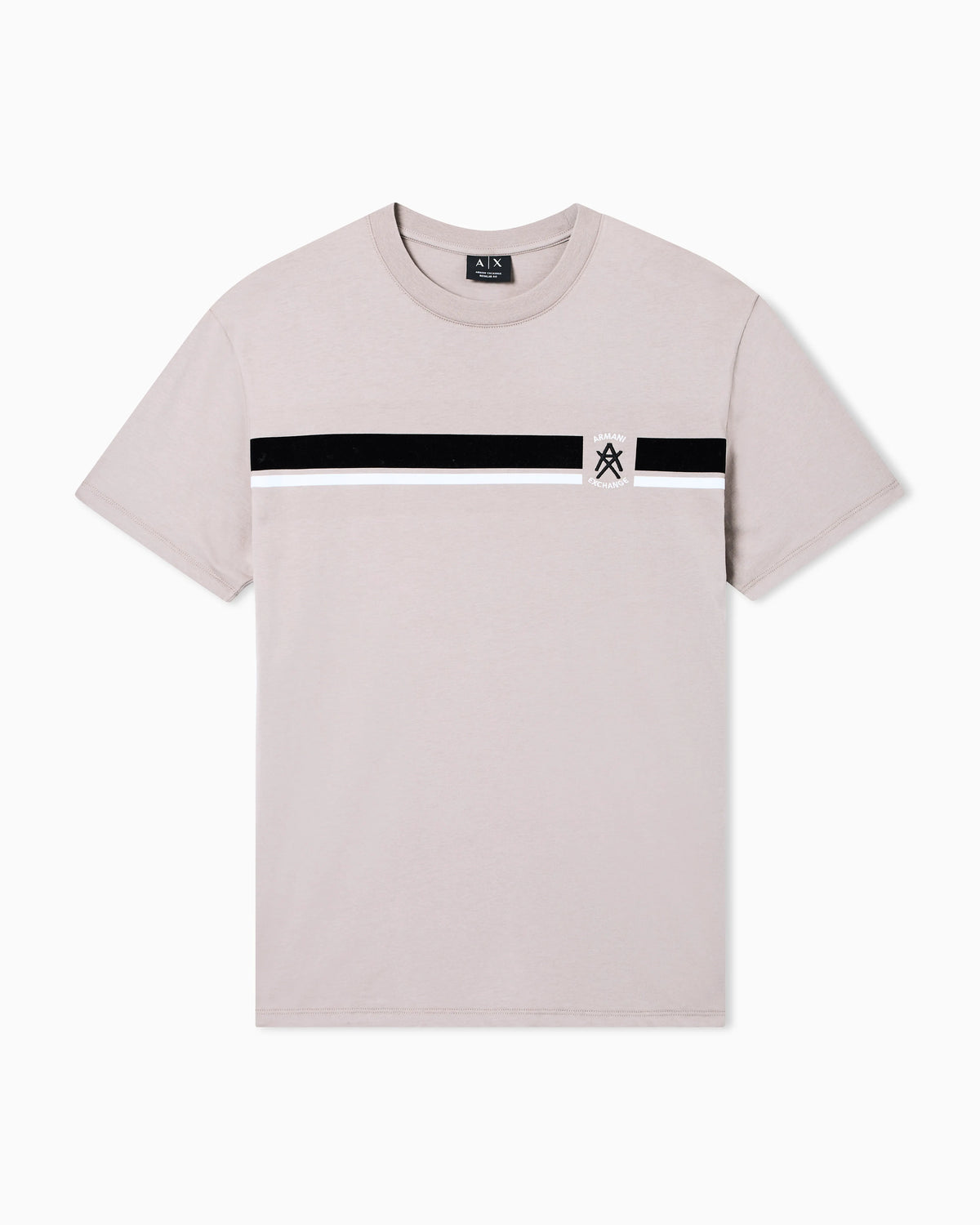 Regular fit T-shirt with contrasting band and logo
