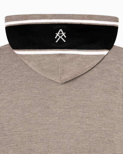 Contrast hooded sweater