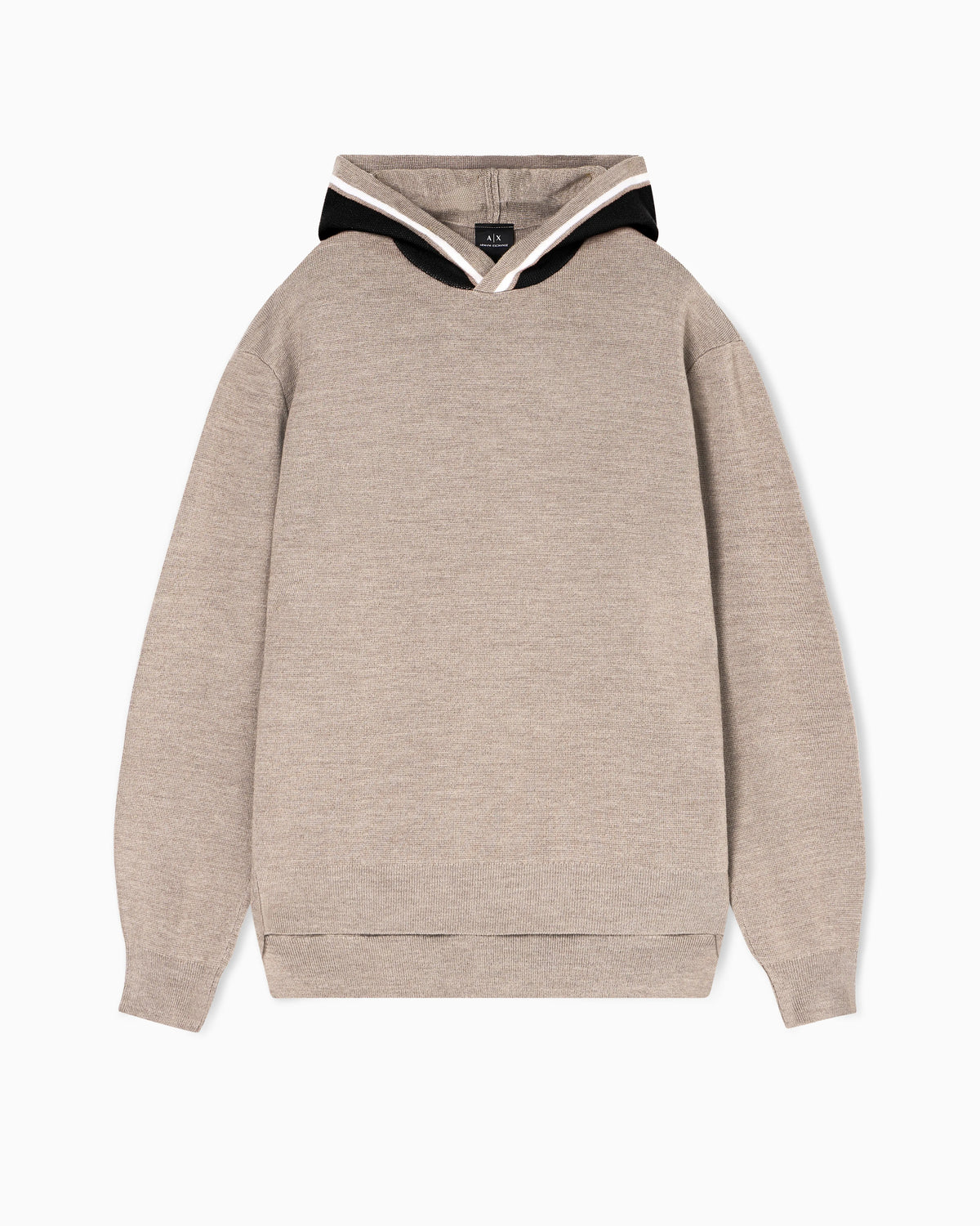 Contrast hooded sweater