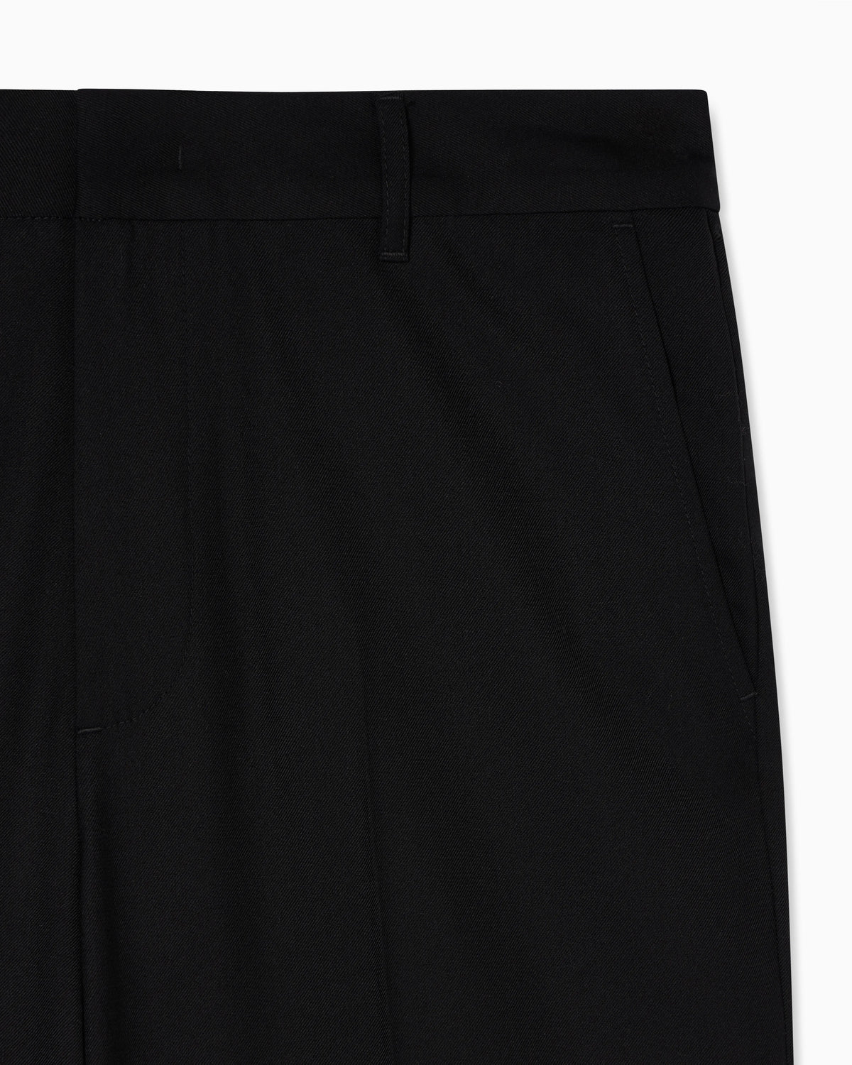Straight-leg wool blend trousers