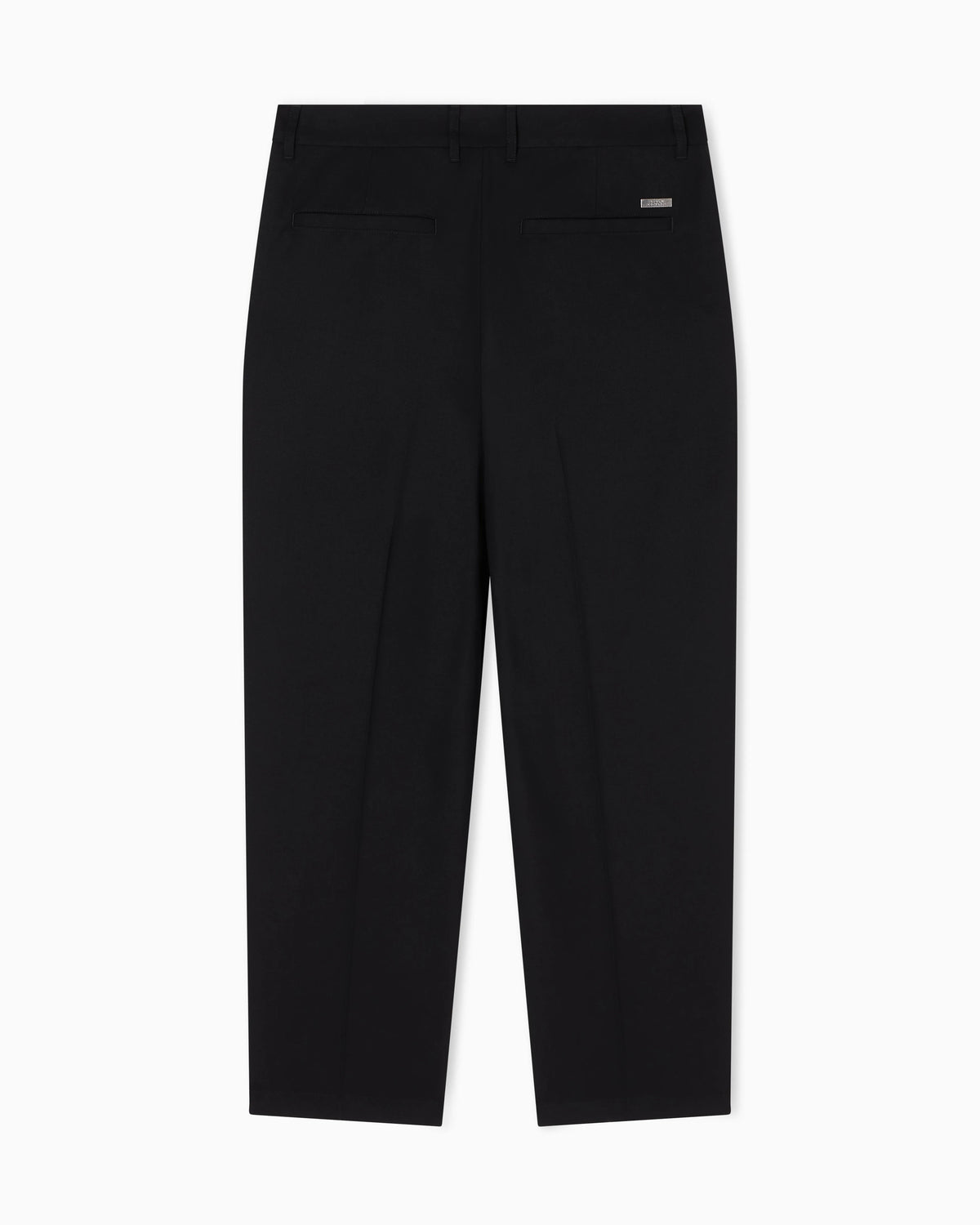 Straight-leg wool blend trousers