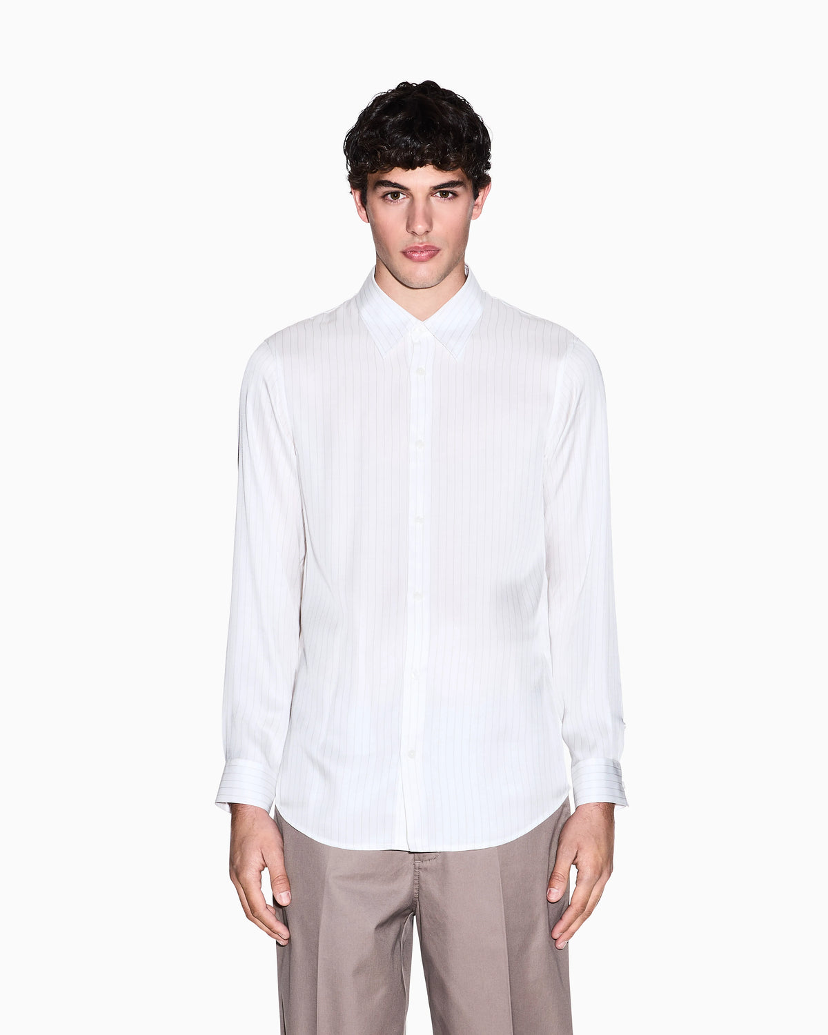 Regular fit shirt in viscose twill