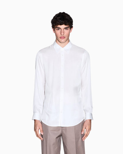 Regular fit shirt in viscose twill