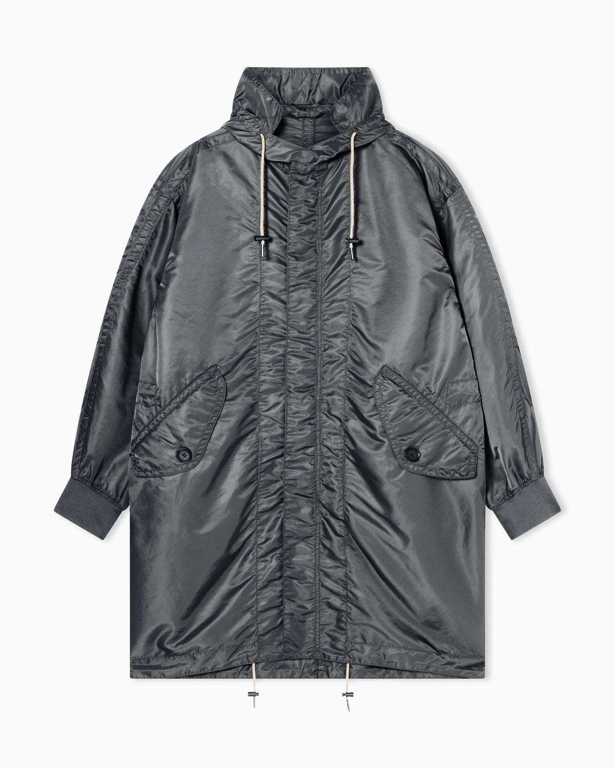 Minimalist Nylon Twill Technical Parka