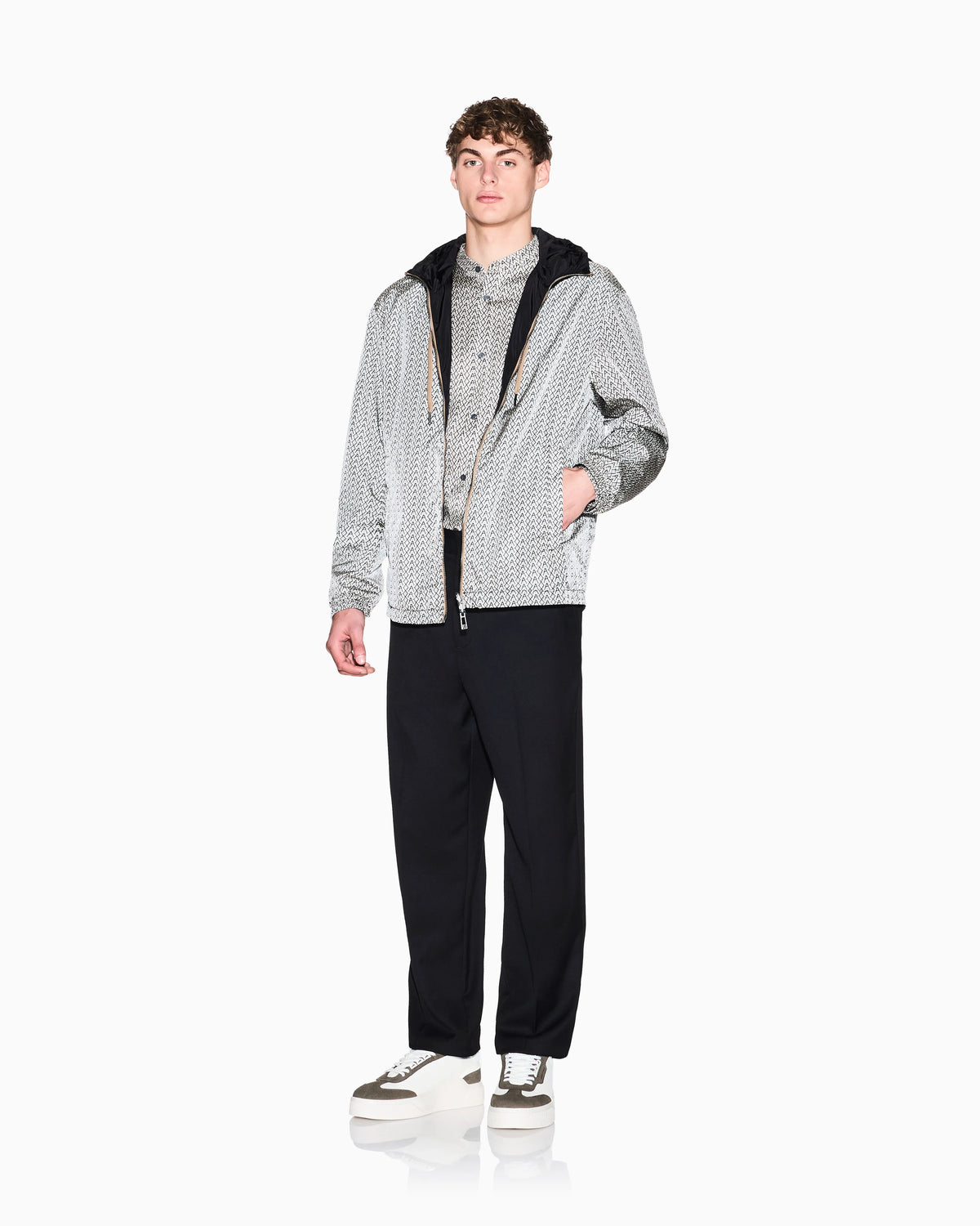 Ultralight Nylon Blouson with Iridescent Effect
