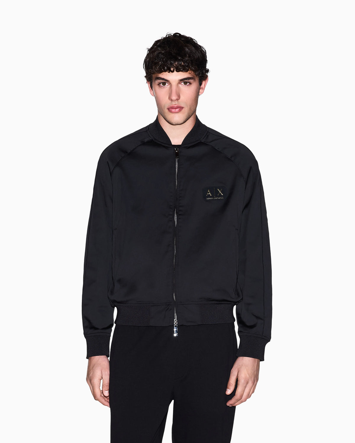 Quilted full-zip down jacket