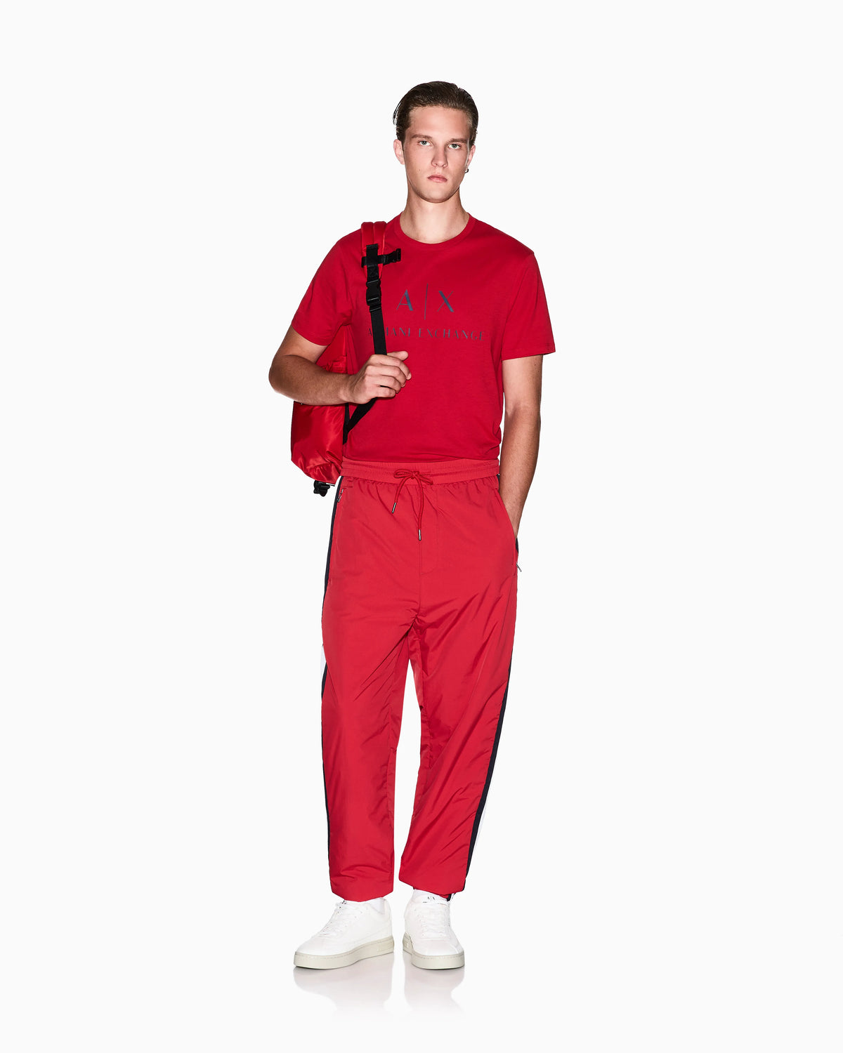 Trousers with side stripes