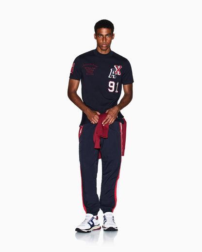Trousers with side stripes