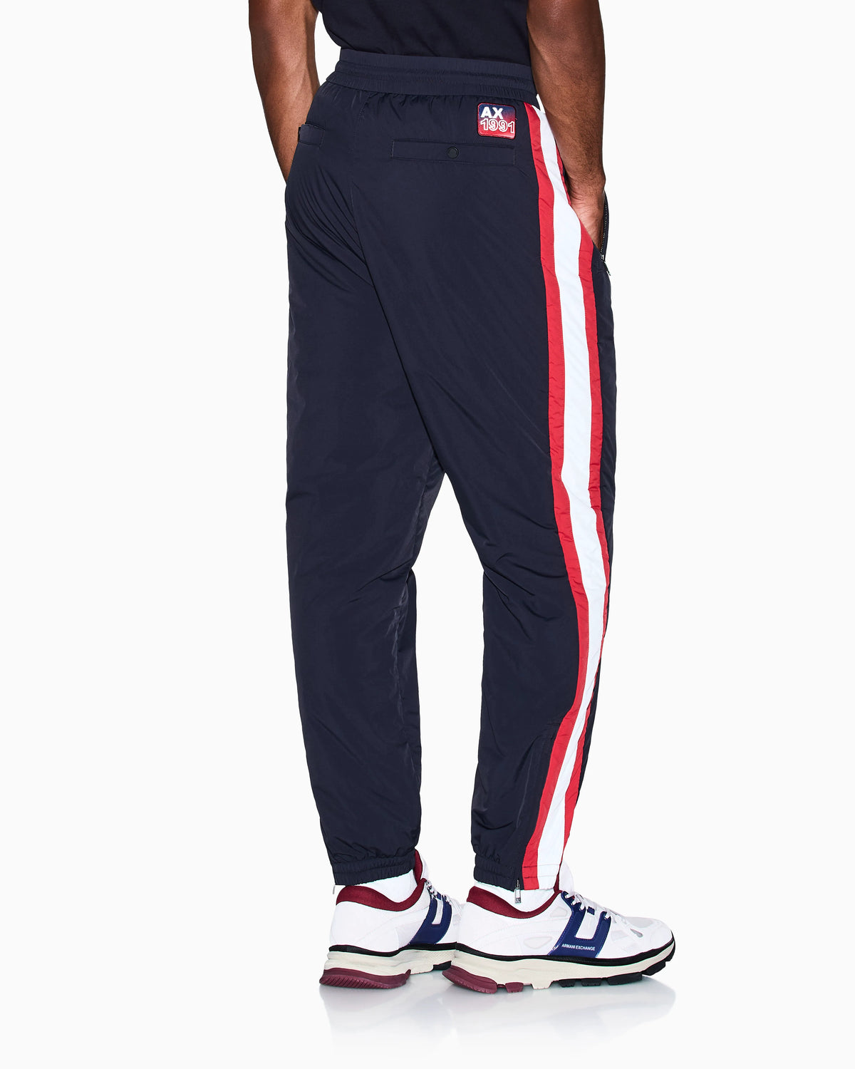 Trousers with side stripes