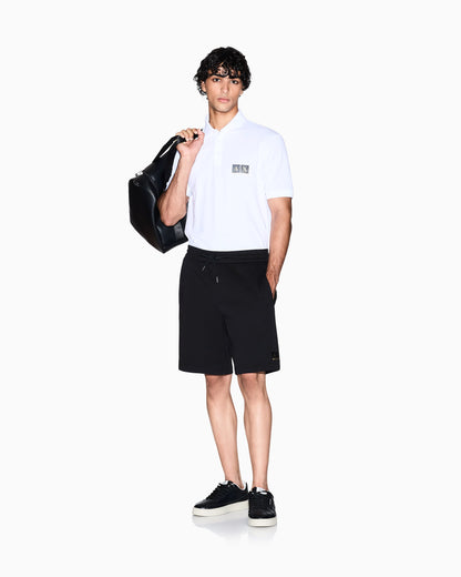 Regular fit cotton polo shirt with gold details