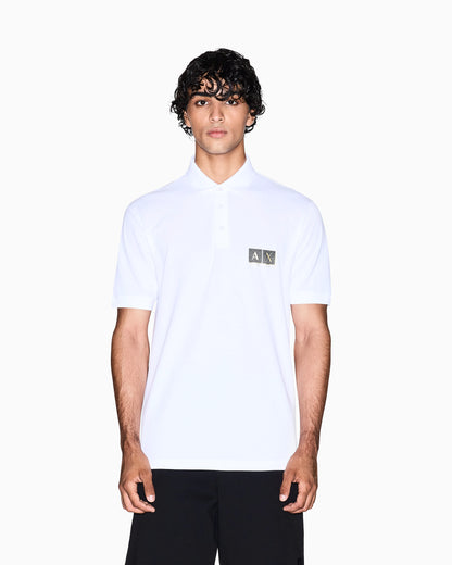 Regular fit cotton polo shirt with gold details