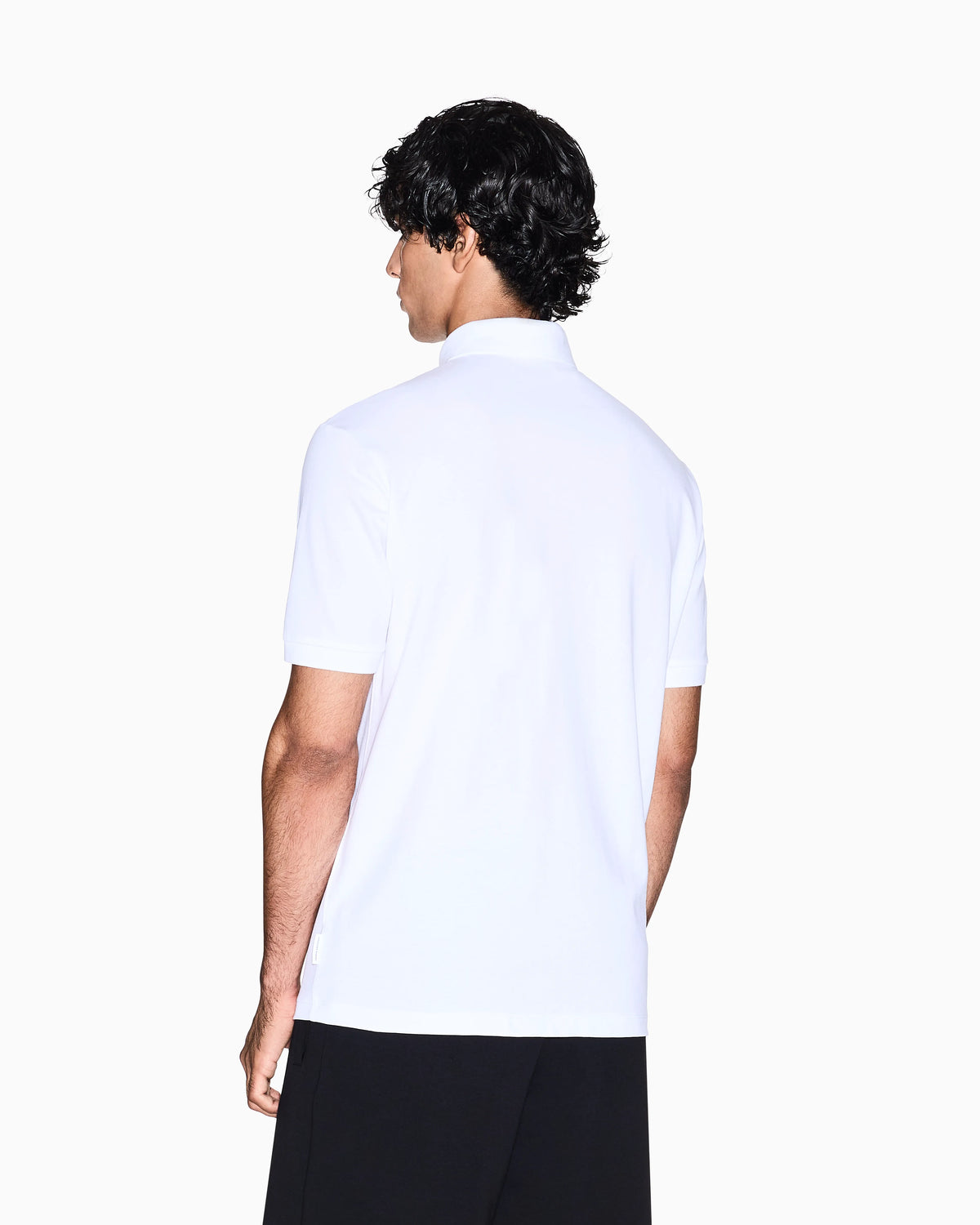 Regular fit cotton polo shirt with gold details