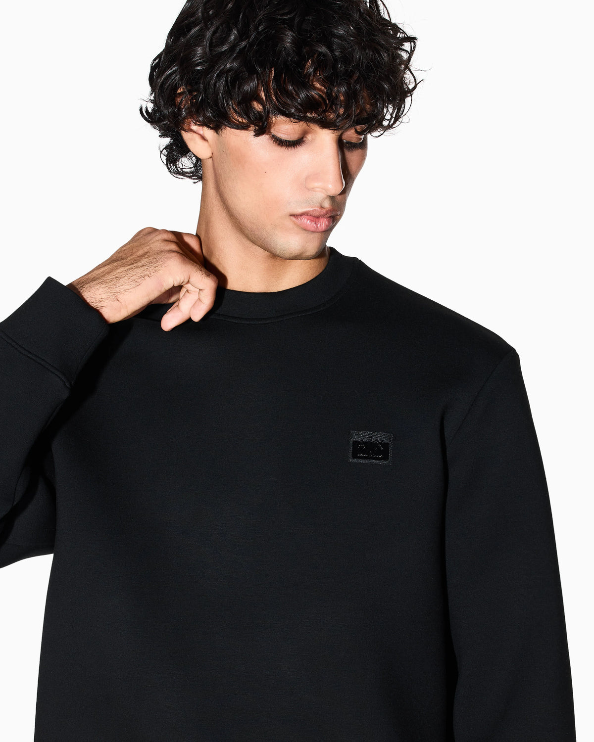 Crewneck sweatshirt with patch